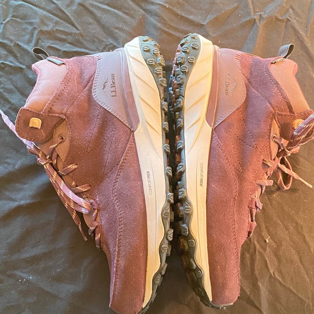 L.L. Bean Women's Plum Suede Lace-Up Hiking Boots